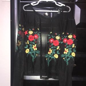 mesh flower top